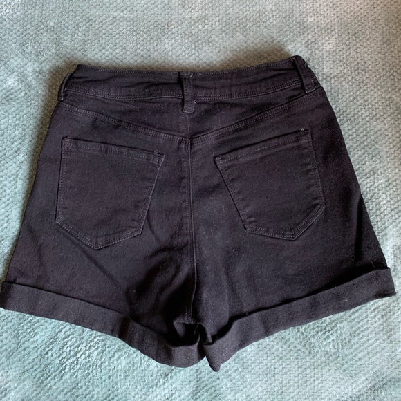SHEIN High Wasted Denim Shorts Black - Picture 4 of 5